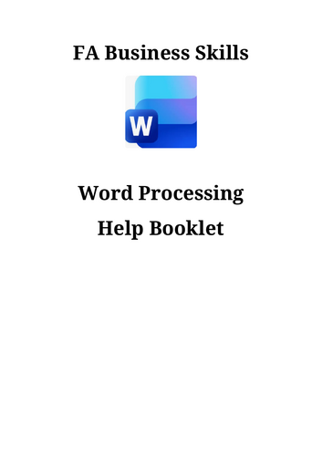 MS Word Help Booklet (WebApps L6)