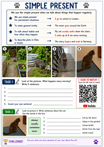 Simple present (EAL) starting to learn English
