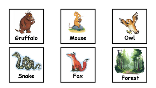The Gruffalo word cards