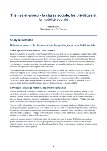 Intouchables – Social Class, Privilege and Social Mobility