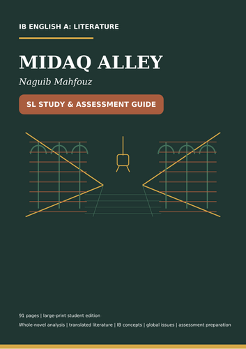 IB ENGLISH  SL study and assessment guide to Naguib Mahfouz’s Midaq Alley.