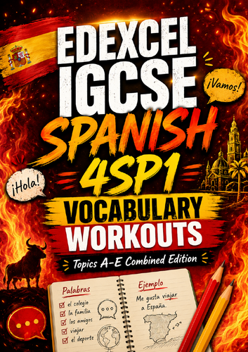 Pearson Edexcel International GCSE Spanish 4SP1 Vocabulary Workouts