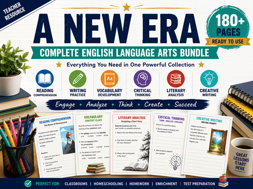 A New Era | Complete English Language Arts Bundle | Reading, Writing & Language Activities