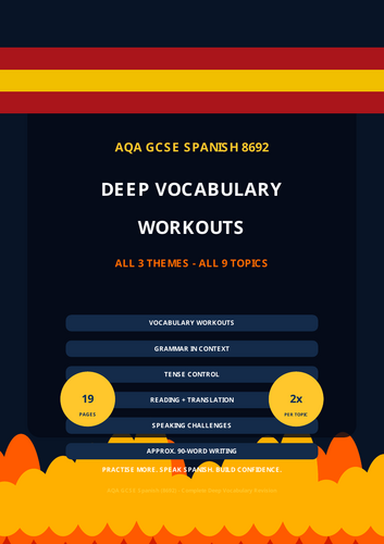 AQA GCSE Spanish 8692 Vocabulary Workouts