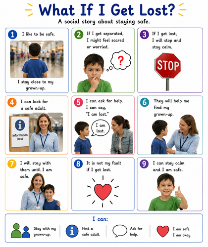 DRAFT What If I Get Lost Social Story & Safety Guide | SEN Community Life Skills