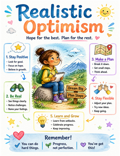 Realistic Optimism I Educational Poster I Classroom Decor