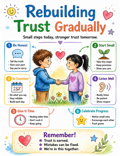 Rebuilding Trust Gradually I Educational Poster I Classroom Decor