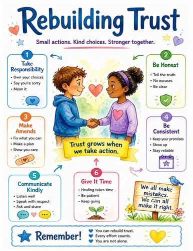 Rebuilding Trust I Educational Poster I Classroom Decor