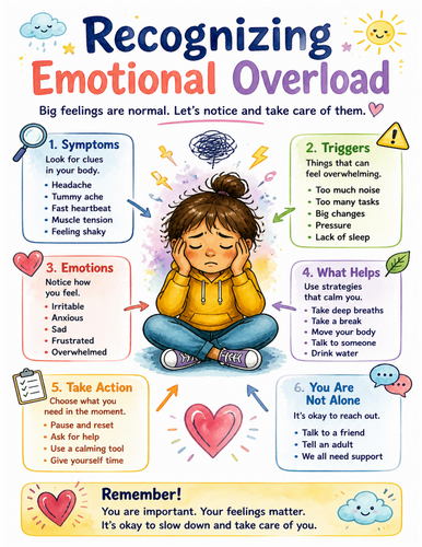 Recognizing Emotional Overload I Educational Poster I Classroom Decor