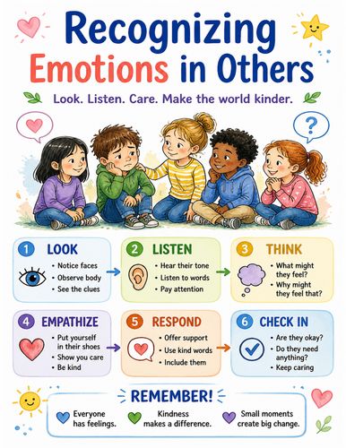 Recognizing Emotions in Others I Educational Poster I Classroom Decor