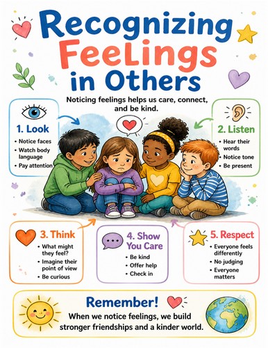 Recognizing Feelings in Others I Educational Poster I Classroom Decor