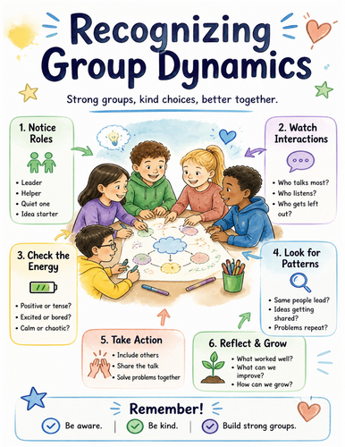 Recognizing Group Dynamics I Educational Poster I Classroom Decor