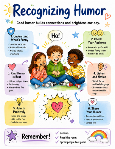 Recognizing Humor I Educational Poster I Classroom Decor
