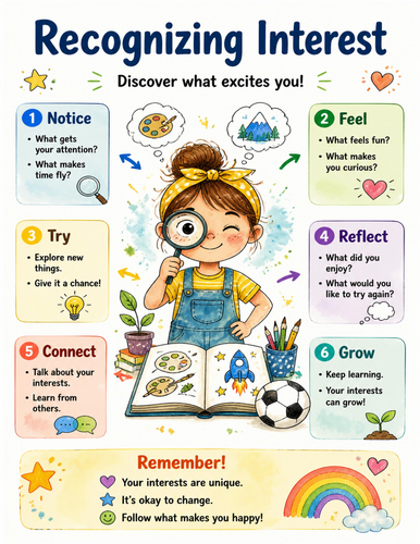 Recognizing Interest I Educational Poster I Classroom Decor