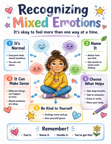 Recognizing Mixed Emotions I Educational Poster I Classroom Decor