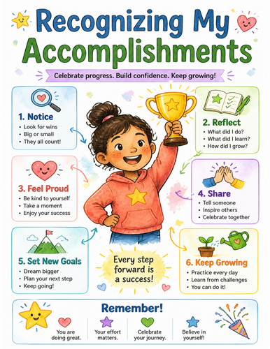 Recognizing My Accomplishments I Educational Poster I Classroom Decor