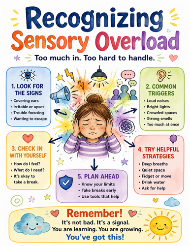 Recognizing Sensory Overload I Educational Poster I Classroom Decor
