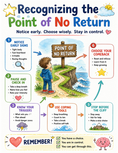 Recognizing the Point of No Return I Educational Poster I Classroom Decor