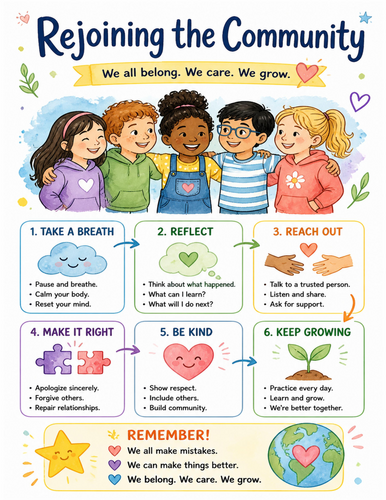 Rejoining the Community I Educational Poster I Classroom Decor
