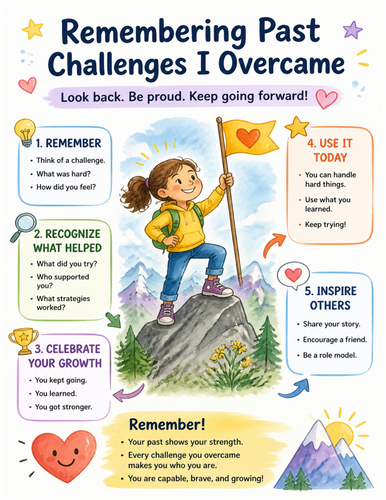 Remembering Past Challenges I Overcame I Educational Poster I Classroom Decor
