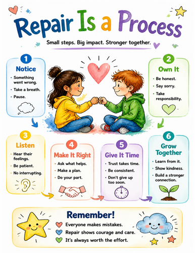 Repair Is a Process I Educational Poster I Classroom Decor