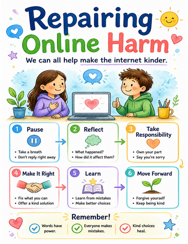 Repairing Online Harm I Educational Poster I Classroom Decor