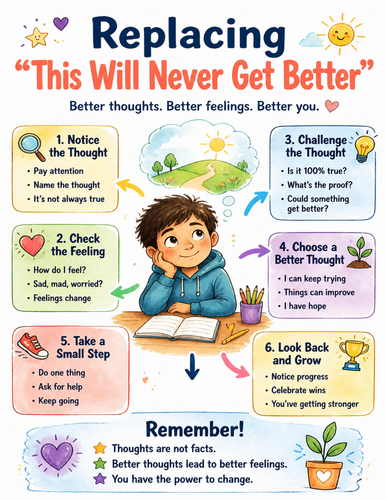 Replacing “This Will Never Get Better” I Educational Poster I Classroom Decor
