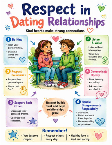 Respect in Dating Relationships I Educational Poster I Classroom Decor