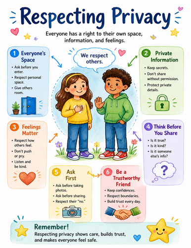 Respecting Privacy I Educational Poster I Classroom Decor