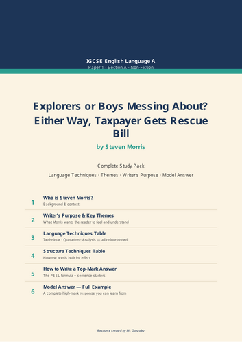 Explorers or Boys Messing About? Either Way, Taxpayer Gets Rescue Bill | IGCSE English Language