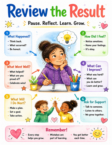 Review the Result I Educational Poster I Classroom Decor