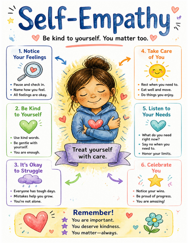 Self-Empathy I Educational Poster I Classroom Decor