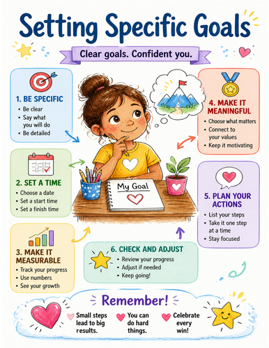 Setting Specific Goals I Educational Poster I Classroom Decor