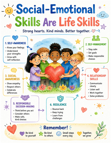 Social-Emotional Skills Are Life Skills I Educational Poster I Classroom Decor
