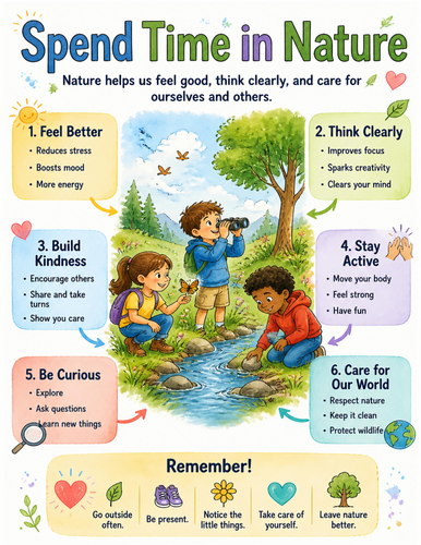 Spend Time in Nature I Educational Poster I Classroom Decor
