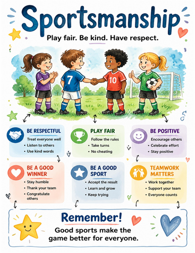 Sportsmanship I Educational Poster I Classroom Decor