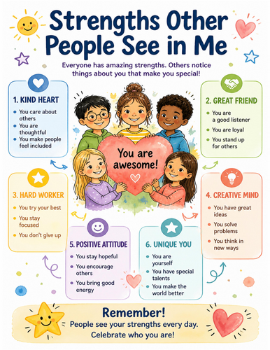 Strengths Other People See in Me I Educational Poster I Classroom Decor