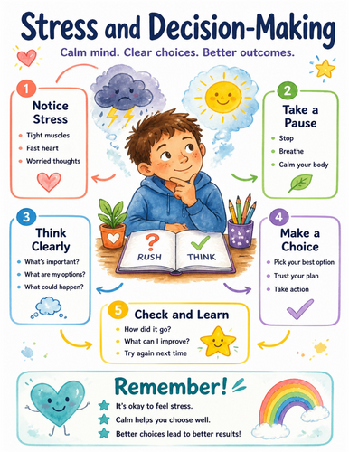 Stress and Decision-Making I Educational Poster I Classroom Decor