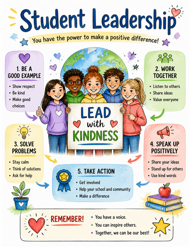 Student Leadership I Educational Poster I Classroom Decor