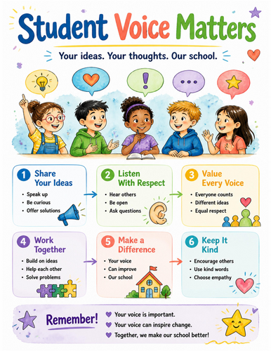 Student Voice Matters I Educational Poster I Classroom Decor