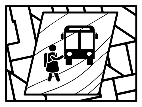 Back To School Silhouette Art Coloring Pages