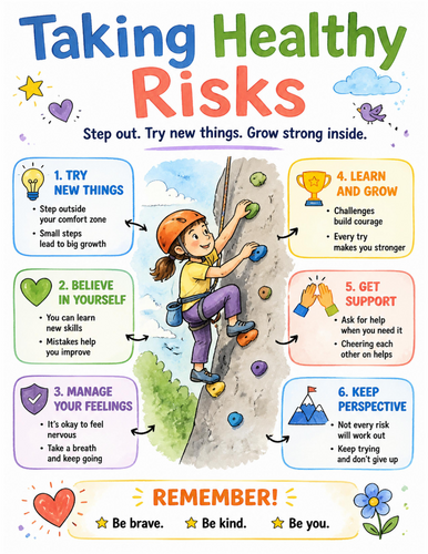 Taking Healthy Risks I Educational Poster I Classroom Decor