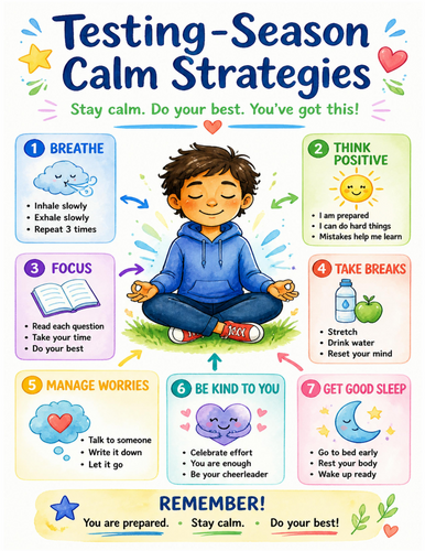 91����ting-Season Calm Strategies I Educational Poster I Classroom Decor