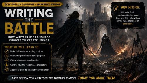 GCSE English Language Narrative Writing – Language Choices & Creative Writing