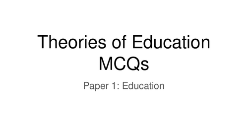 Marxist theories of education - Multiple Choice Questions