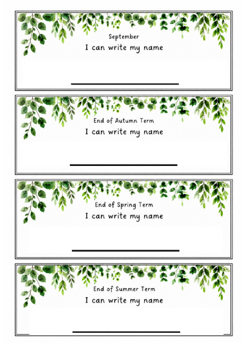 I can write my name Practice and Assessment