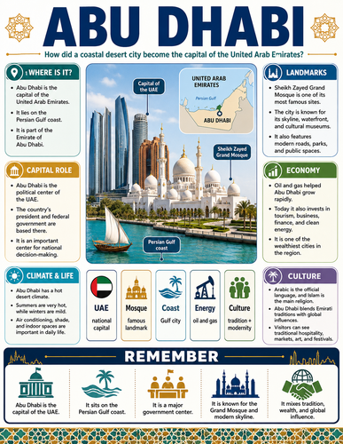 Abu Dhabi I Capital City I Infographic