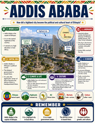 Addis Ababa I Capital City I Infographic