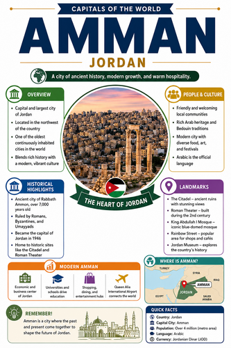 Amman I Capital City I Infographic
