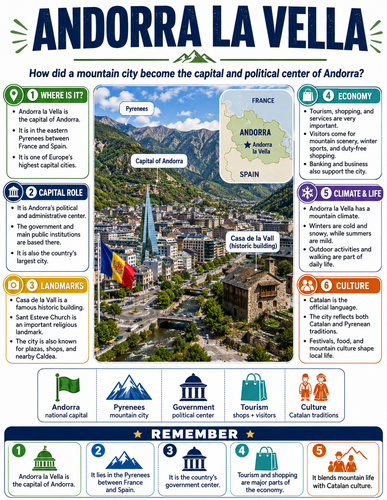 Andorra La Vella I Capital City I Infographic